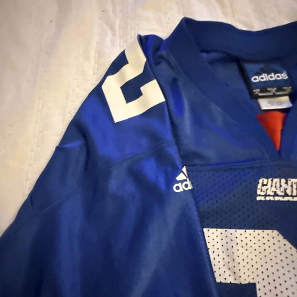 New York Giants Tiki Barber #21 Blue Mesh NFL Adidas Size XL Football Jersey